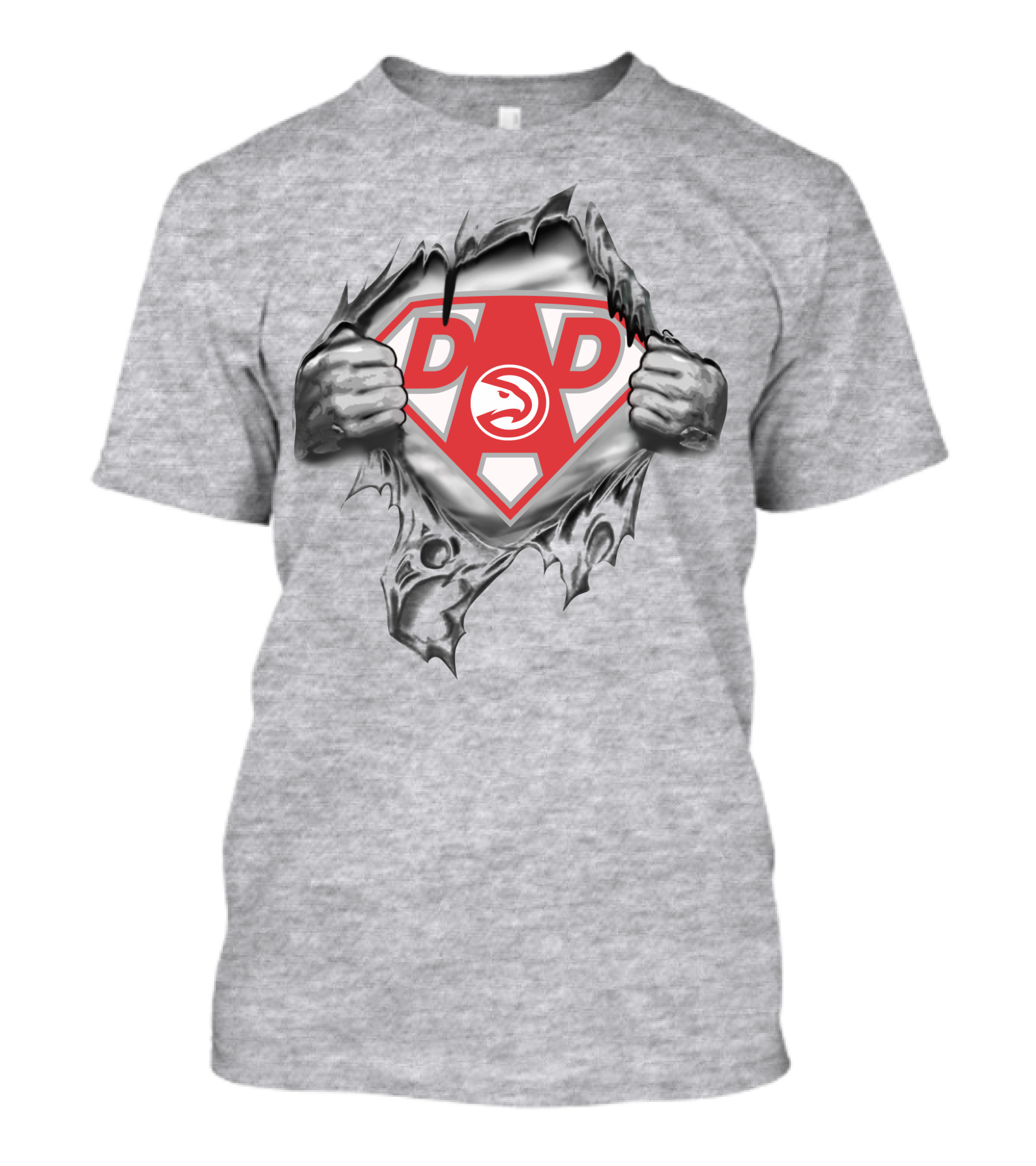 Atlanta Hawks Dad Superhero T-Shirt