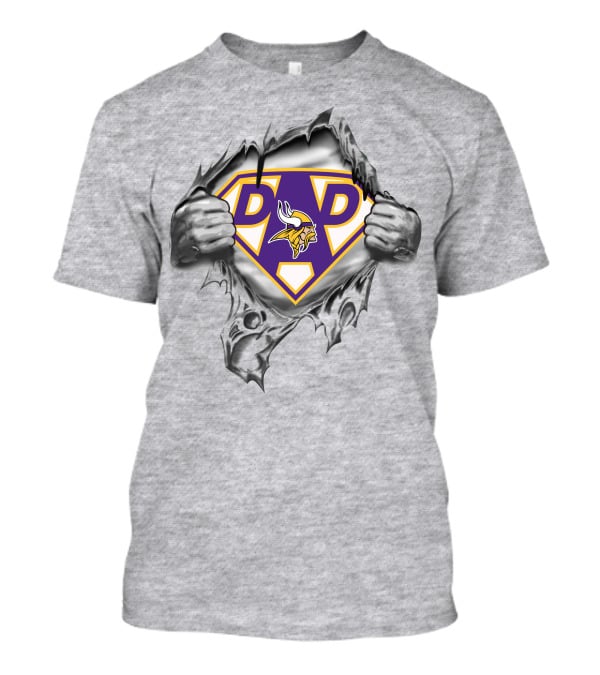 Minnesota Vikings Super Dad Logo Fan T-Shirt