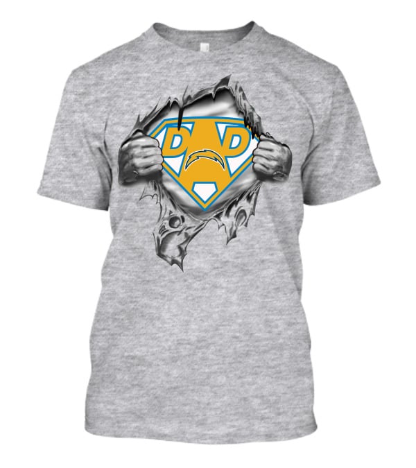 Los Angeles Chargers Super Dad Shield T-Shirt