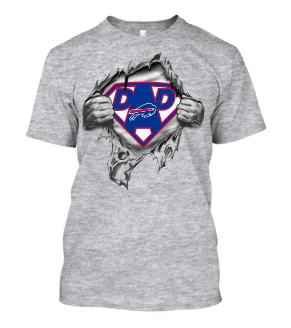 Buffalo Bills Dad Superhero Emblem Rip T-Shirt