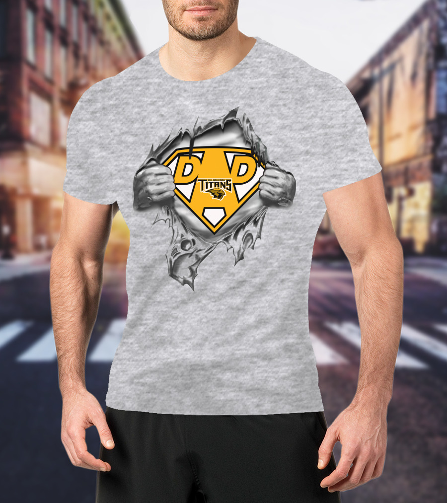 Oshkosh Titans Super Dad Hero Shield T-Shirt