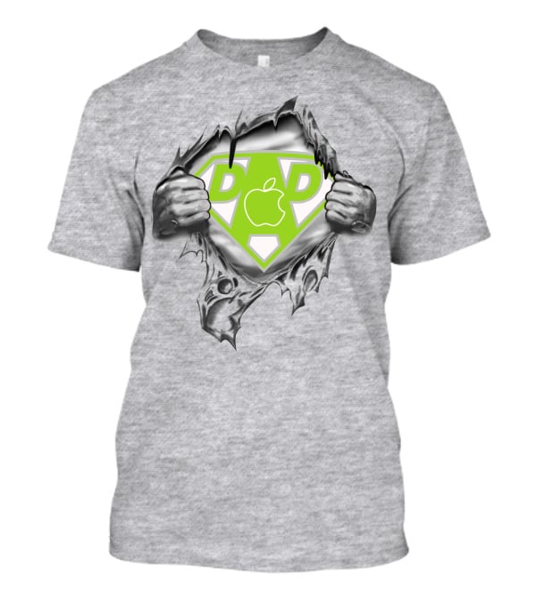 Super Dad Apple Logo Hero 419 T-Shirt