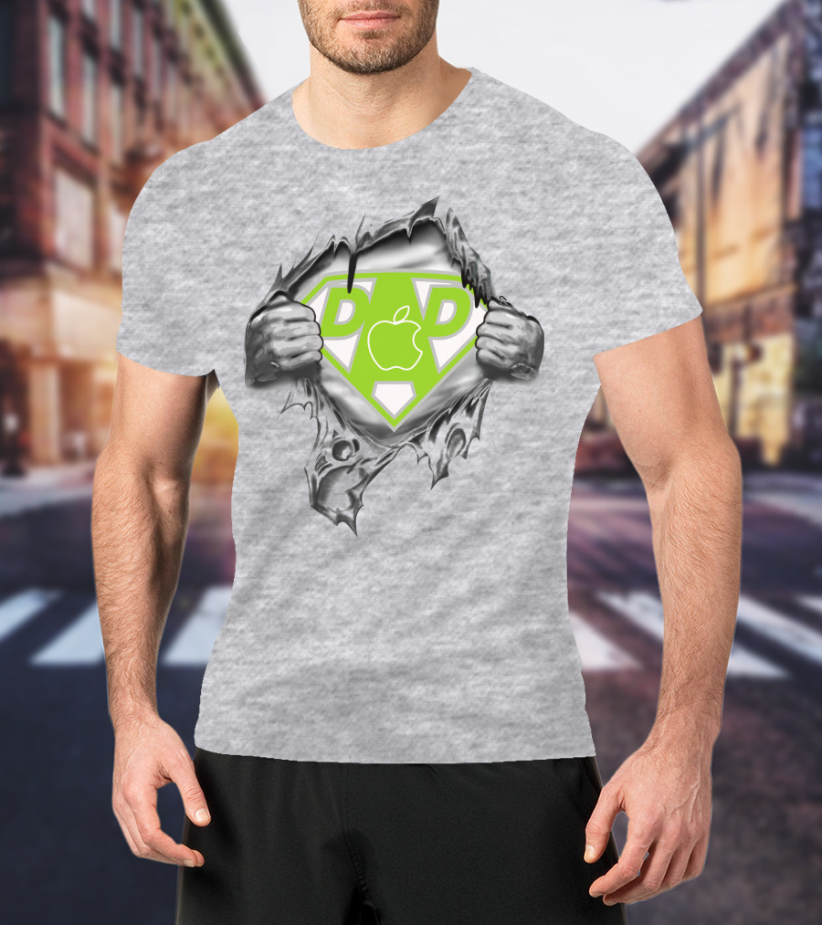 Super Dad Apple Logo Hero 419 T-Shirt