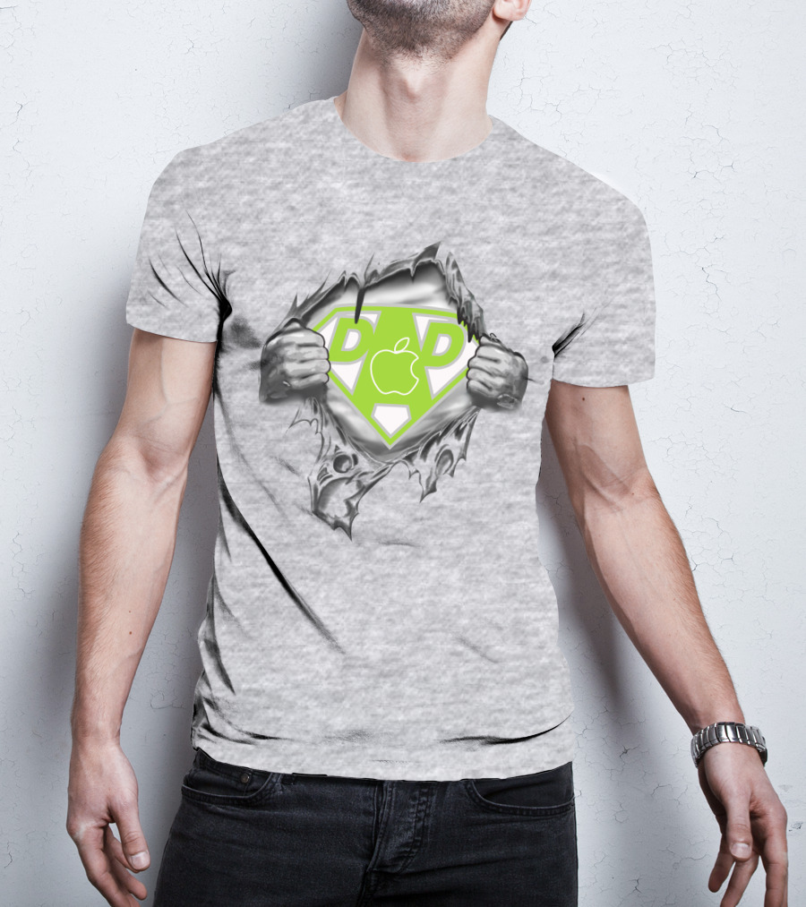 Super Dad Apple Logo Hero 419 T-Shirt