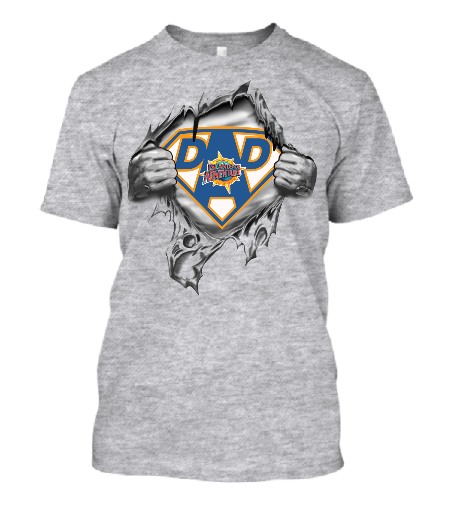 Island Of Adventure Super Dad Hero T-Shirt