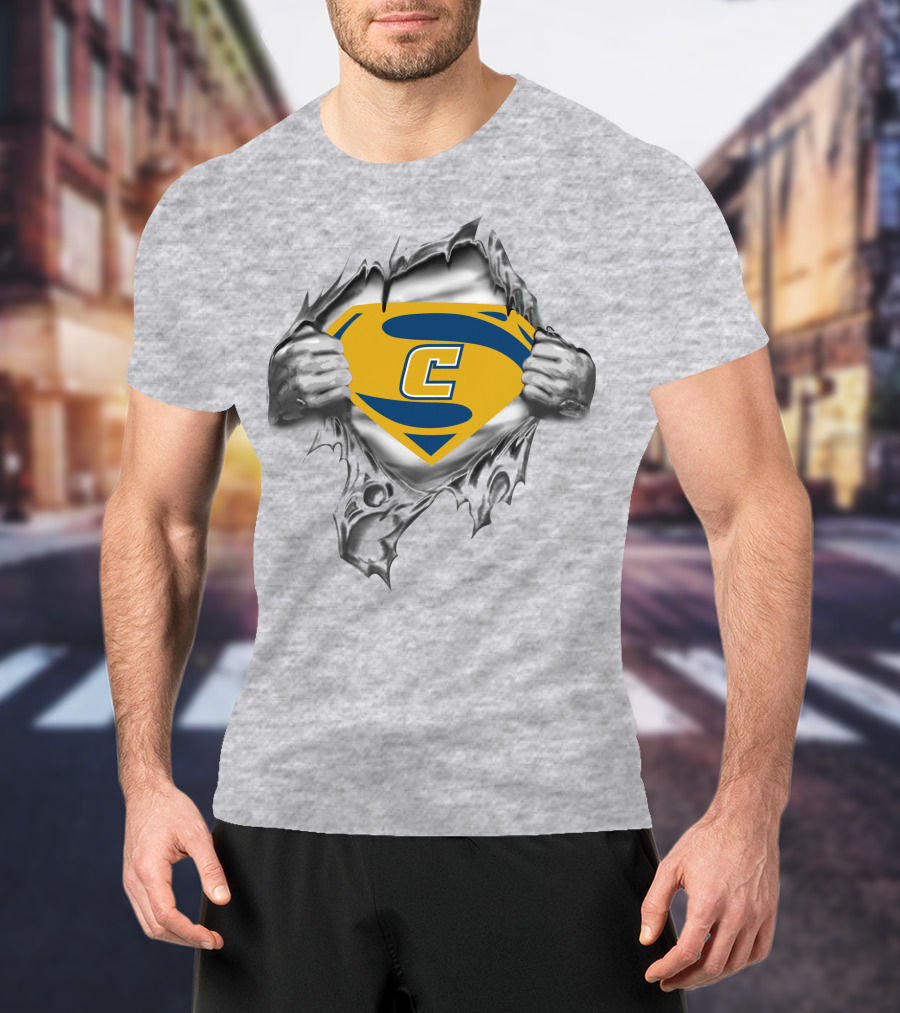 Utc Mocs Superman Logo C Inside Ripped Chest T-Shirt
