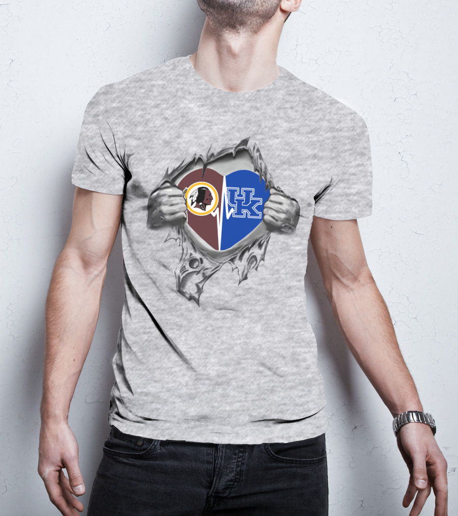 Redskins Kentucky Wildcats Heart T-Shirt