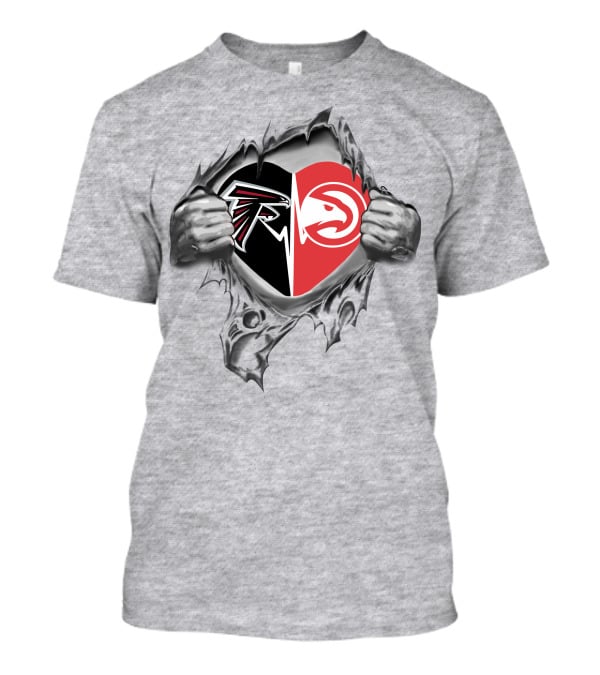 Atlanta Falcons And Hawks Heart It's In My Heart T-Shirt