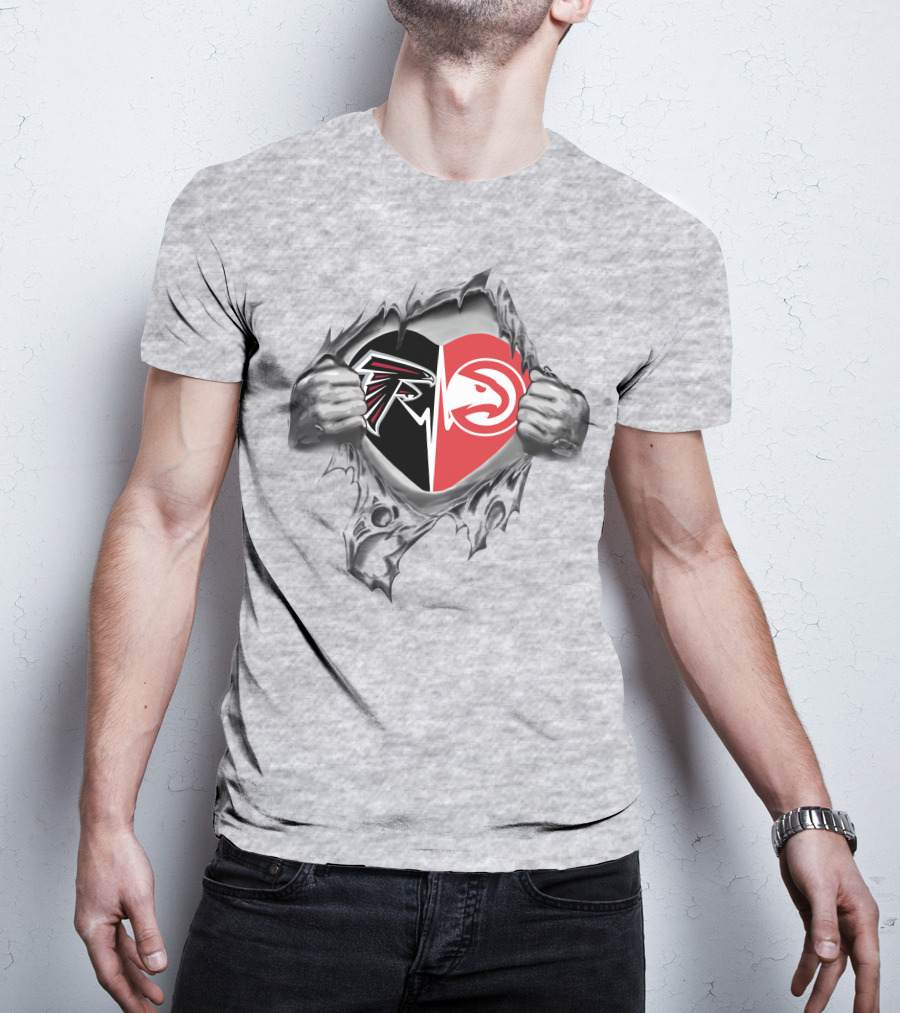 Atlanta Falcons And Hawks Heart It's In My Heart T-Shirt