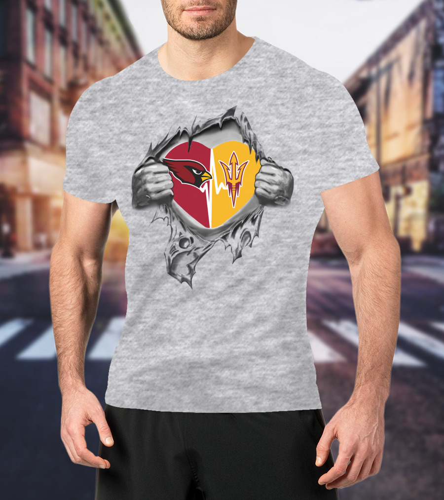 Arizona Cardinals Sun Devils It's In My Heart T-Shirt