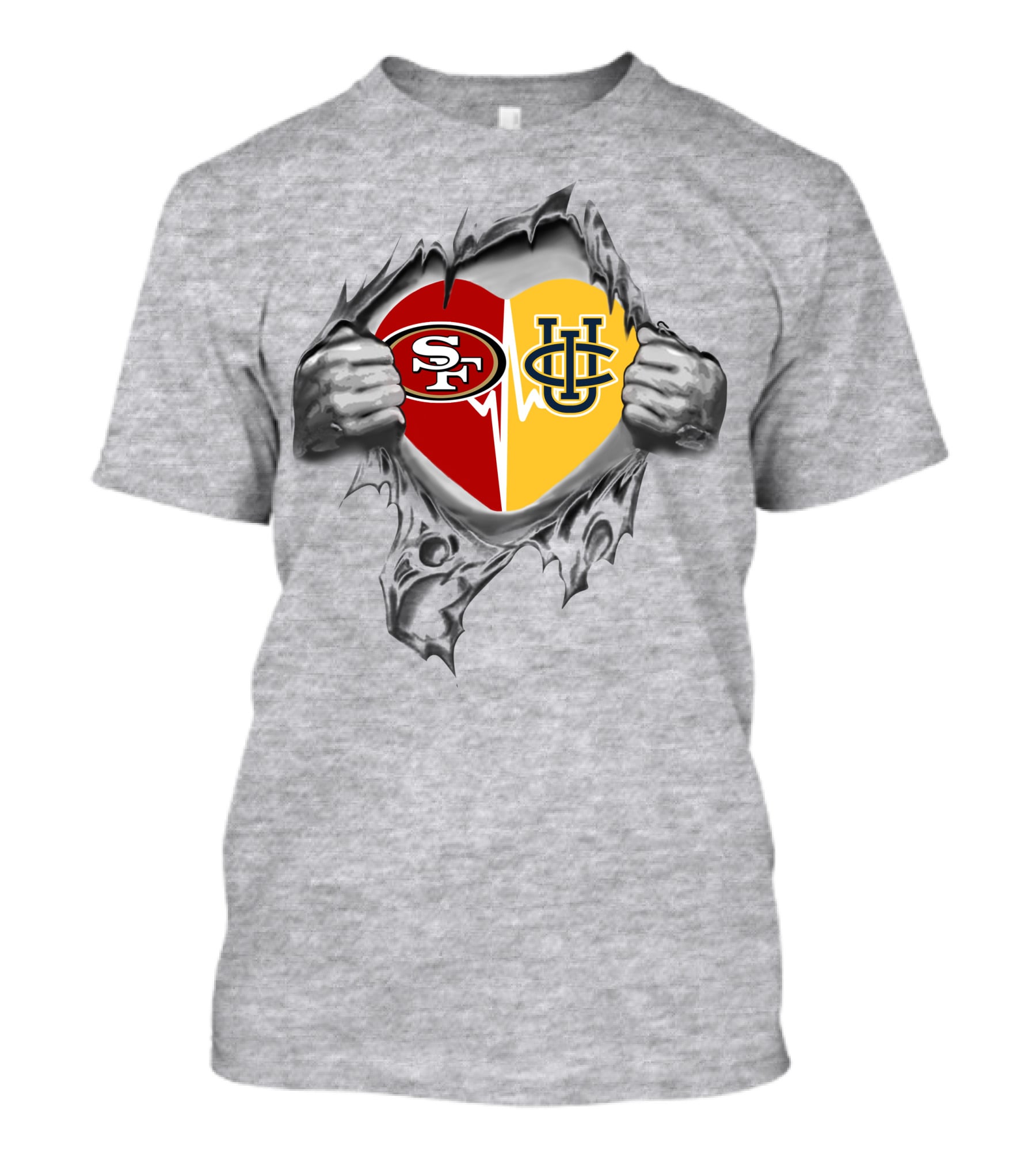 49ers San Francisco Heart Uc Irvine Anteaters Fan Passion T-Shirt