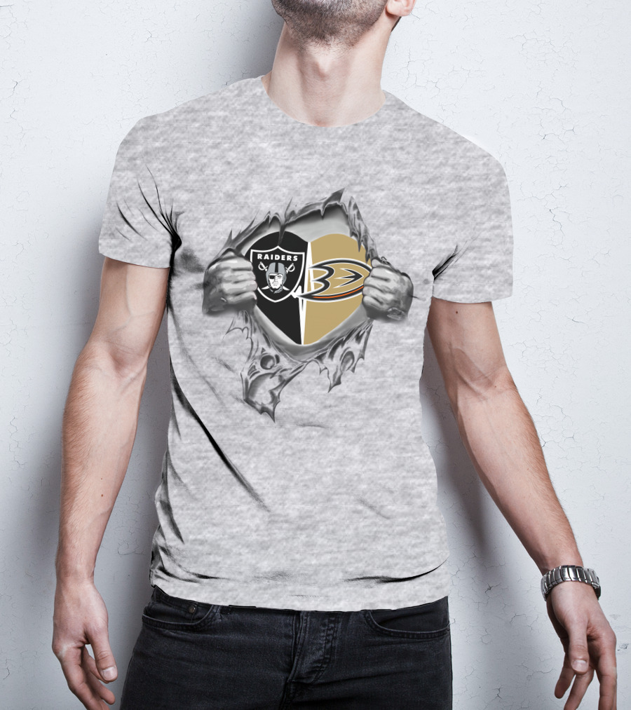 Anaheim Ducks Raiders Heart Design 324 Raiders It's In My Heart T-Shirt