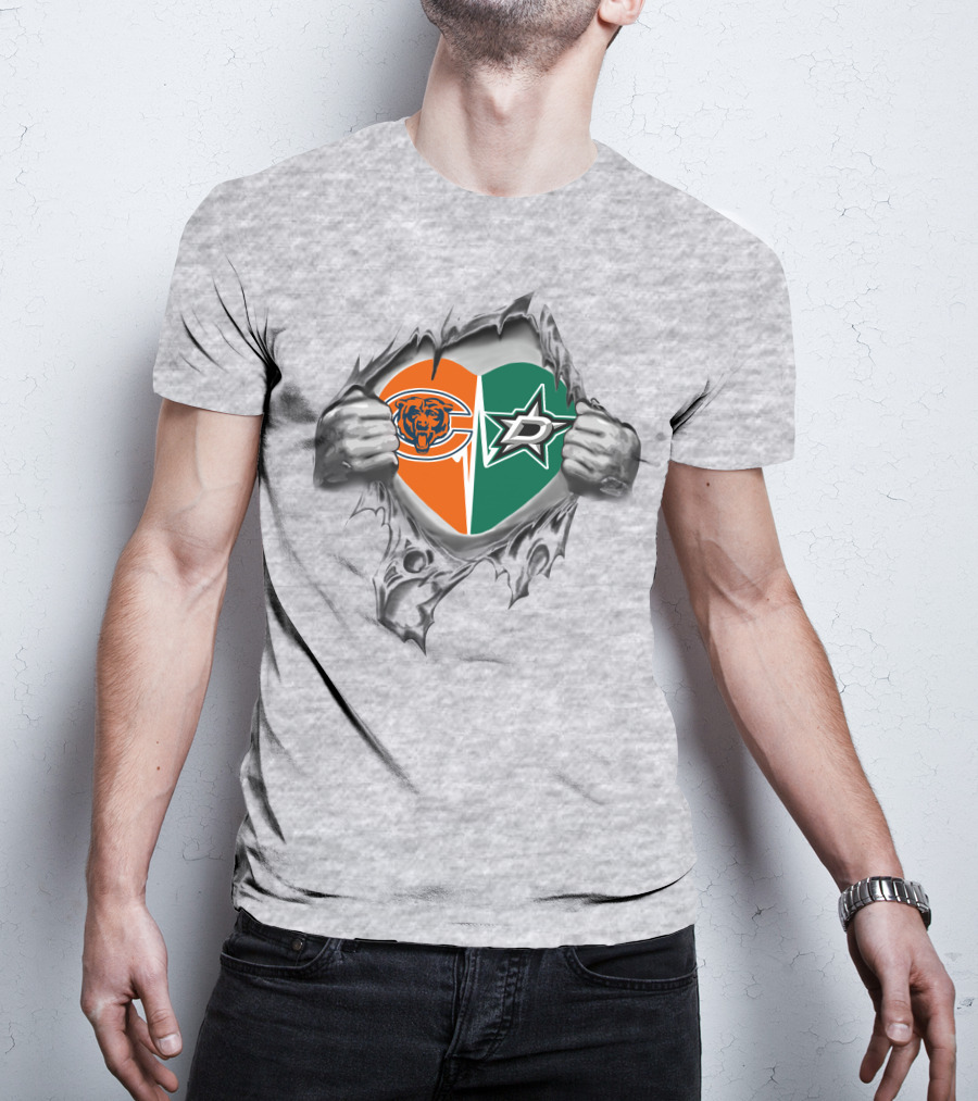 Bears Dallas Stars Heart Passion T-Shirt