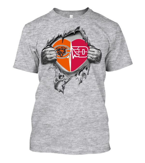 Bears Dayton Flyers Heart Logo Combination T-Shirt