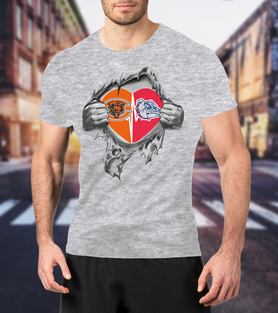 Bears Bulldogs Heart Gonzaga T-Shirt