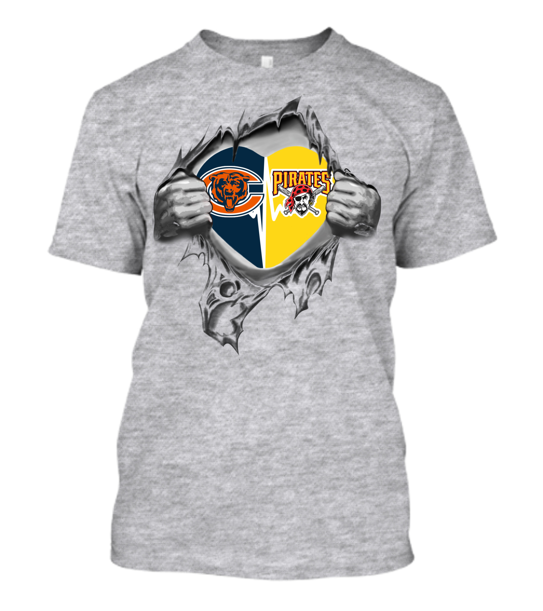 Bears Pirates Heart Combination Burst T-Shirt