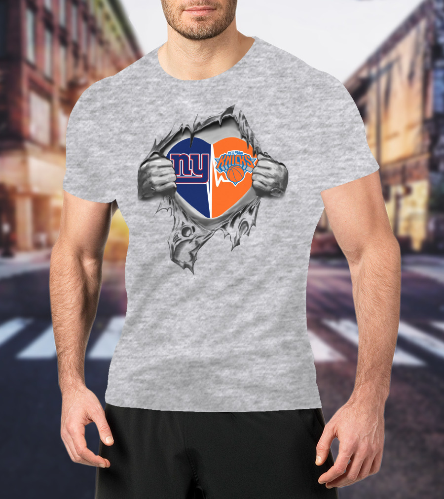 Ny Giants New York Knicks It's In My Heart T-Shirt