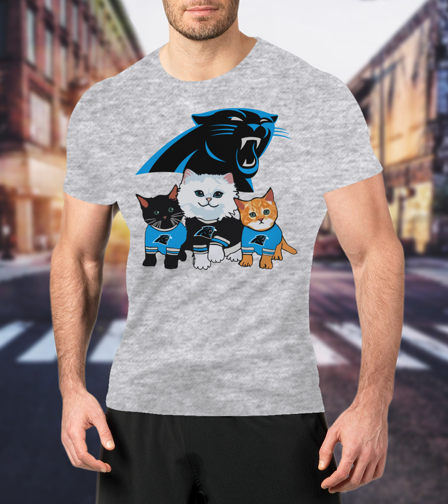 Carolina Panthers Cat Trio T-Shirt
