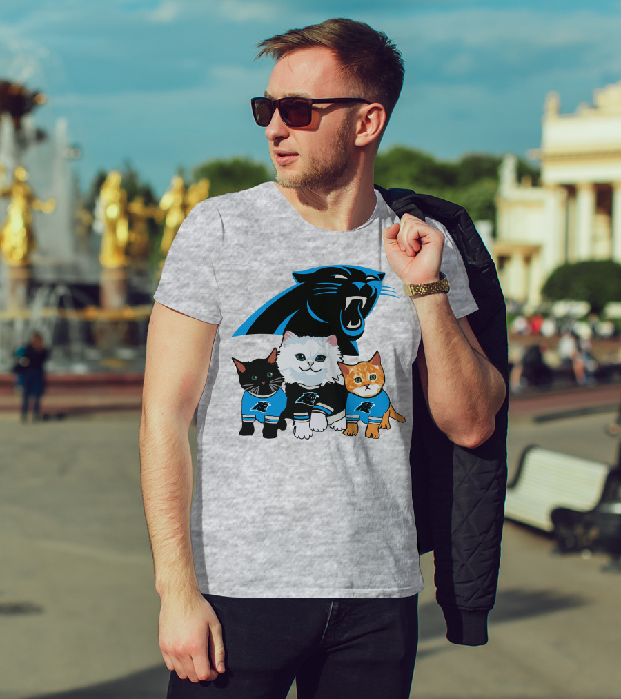 Carolina Panthers Cat Trio T-Shirt