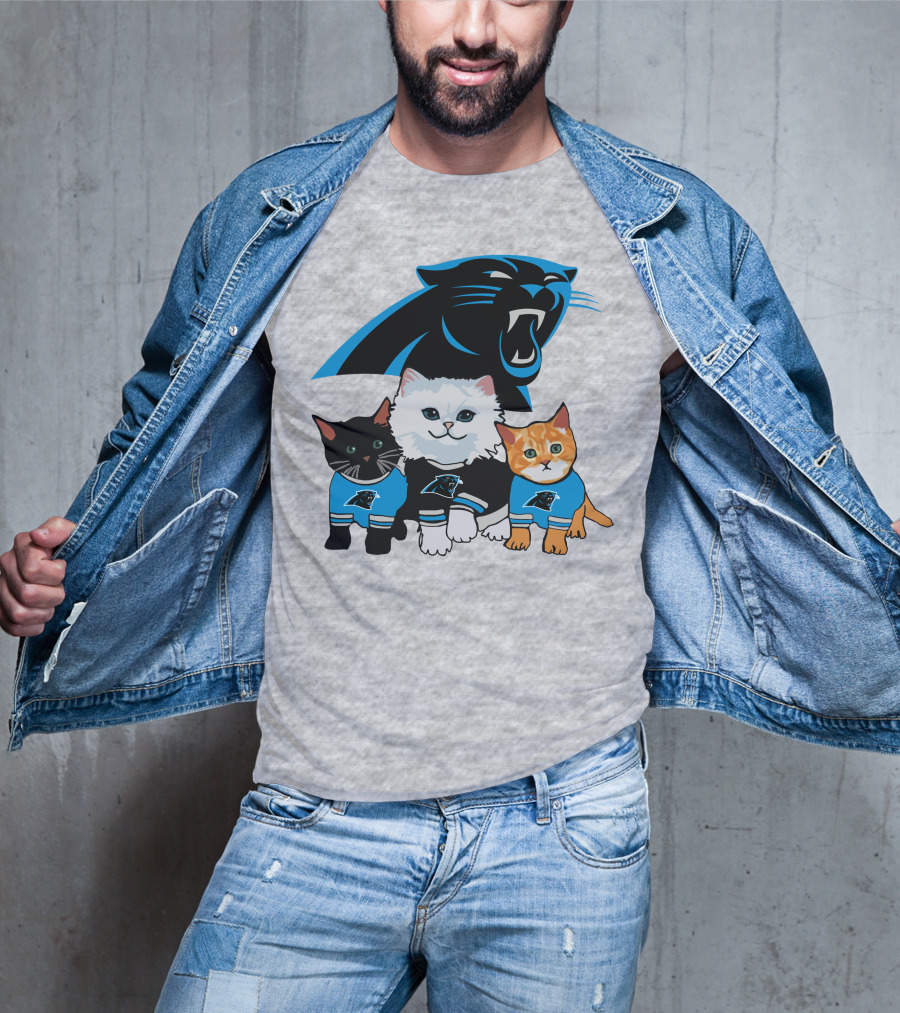Carolina Panthers Cat Trio T-Shirt