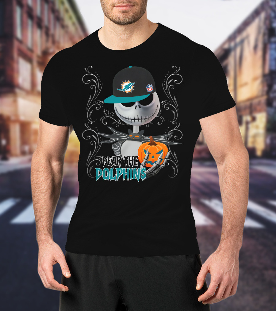 Fear The Dolphins Miami Halloween NFL T-Shirt