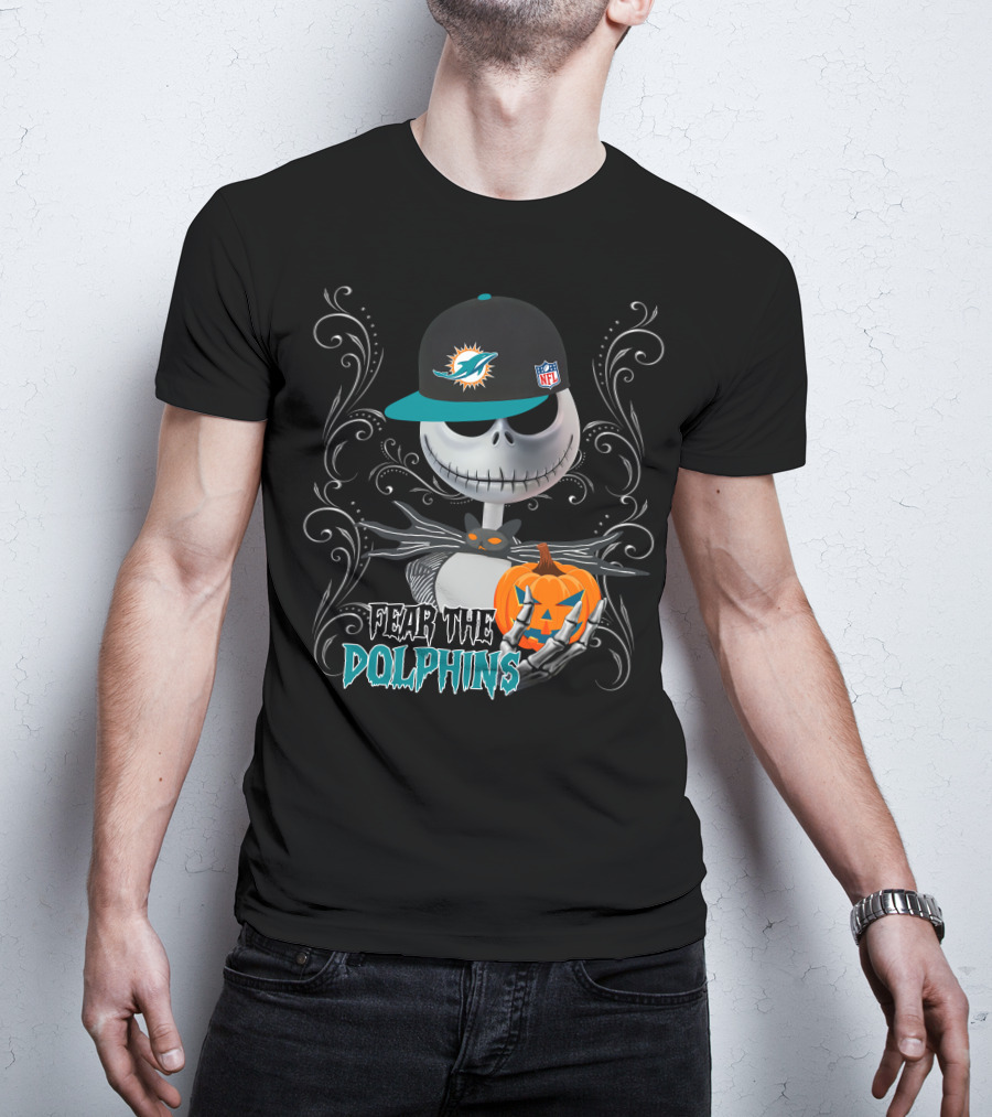 Fear The Dolphins Miami Halloween NFL T-Shirt