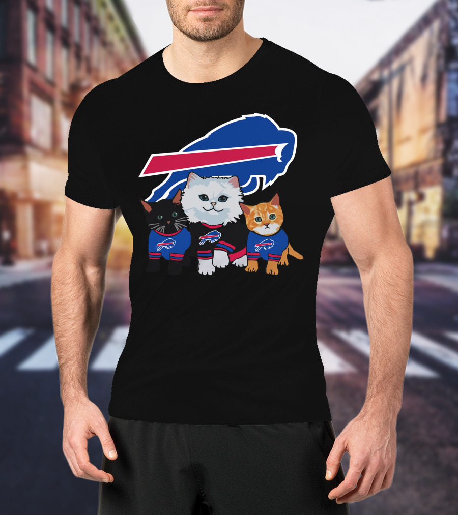 Buffalo Bills Cats In Team Jerseys T-Shirt