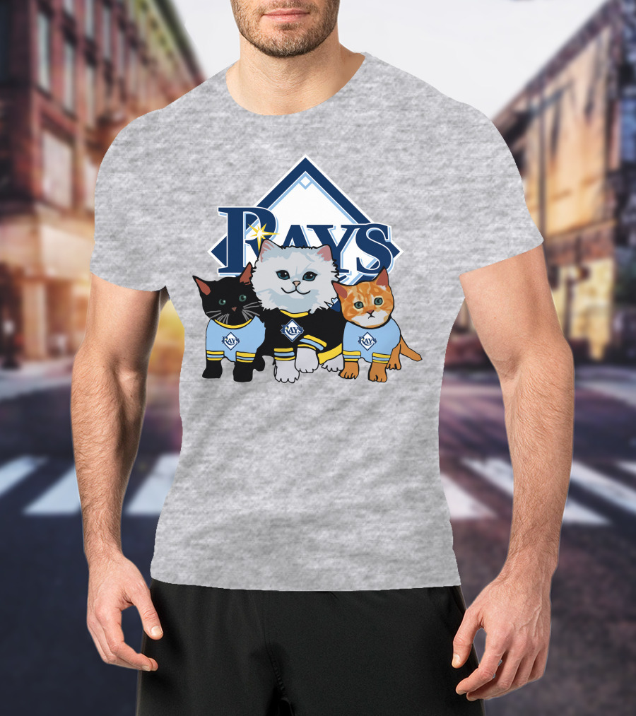 Rays Cats Wearing Team Jerseys Tampa Bay T-Shirt