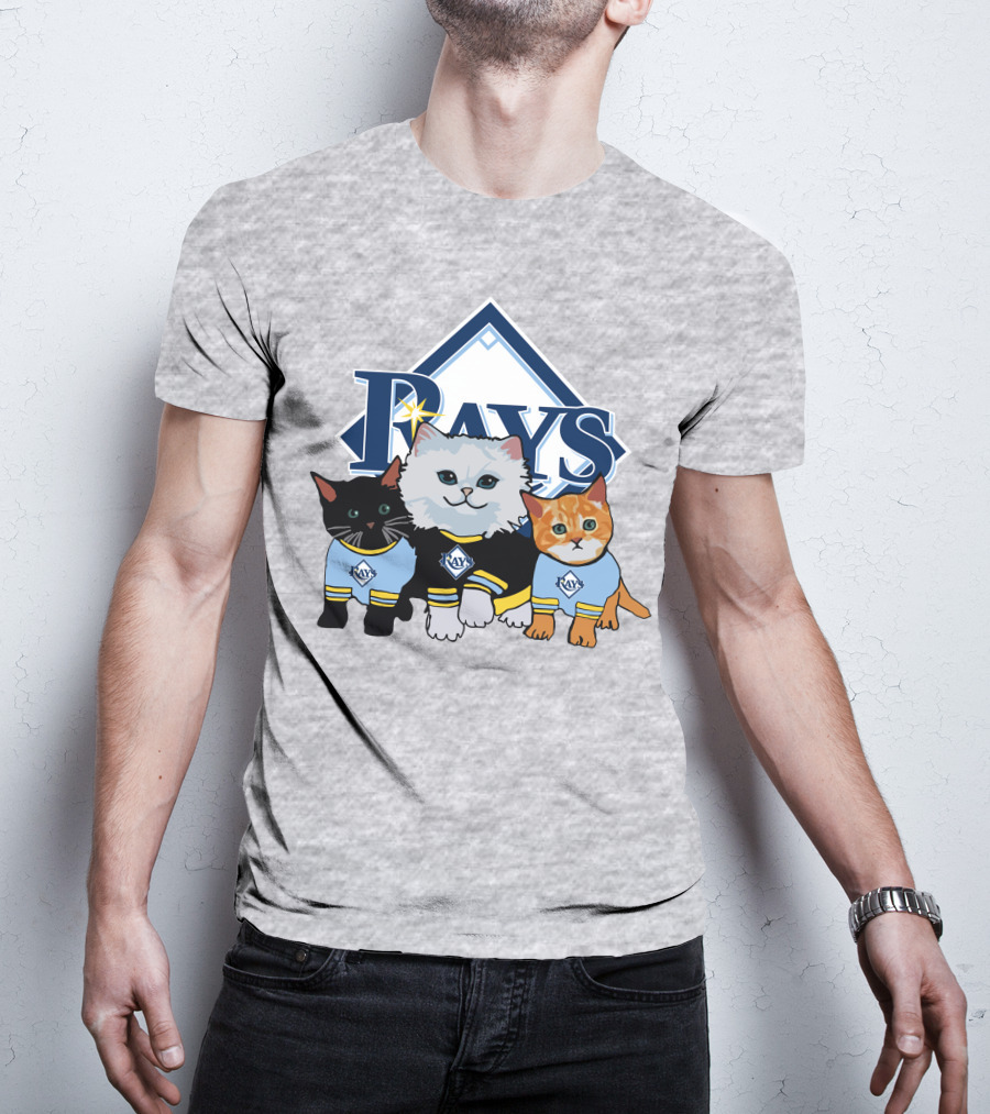 Rays Cats Wearing Team Jerseys Tampa Bay T-Shirt
