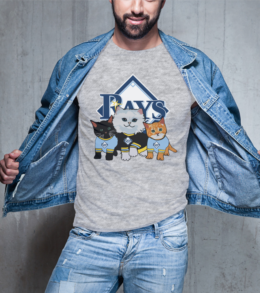 Rays Cats Wearing Team Jerseys Tampa Bay T-Shirt