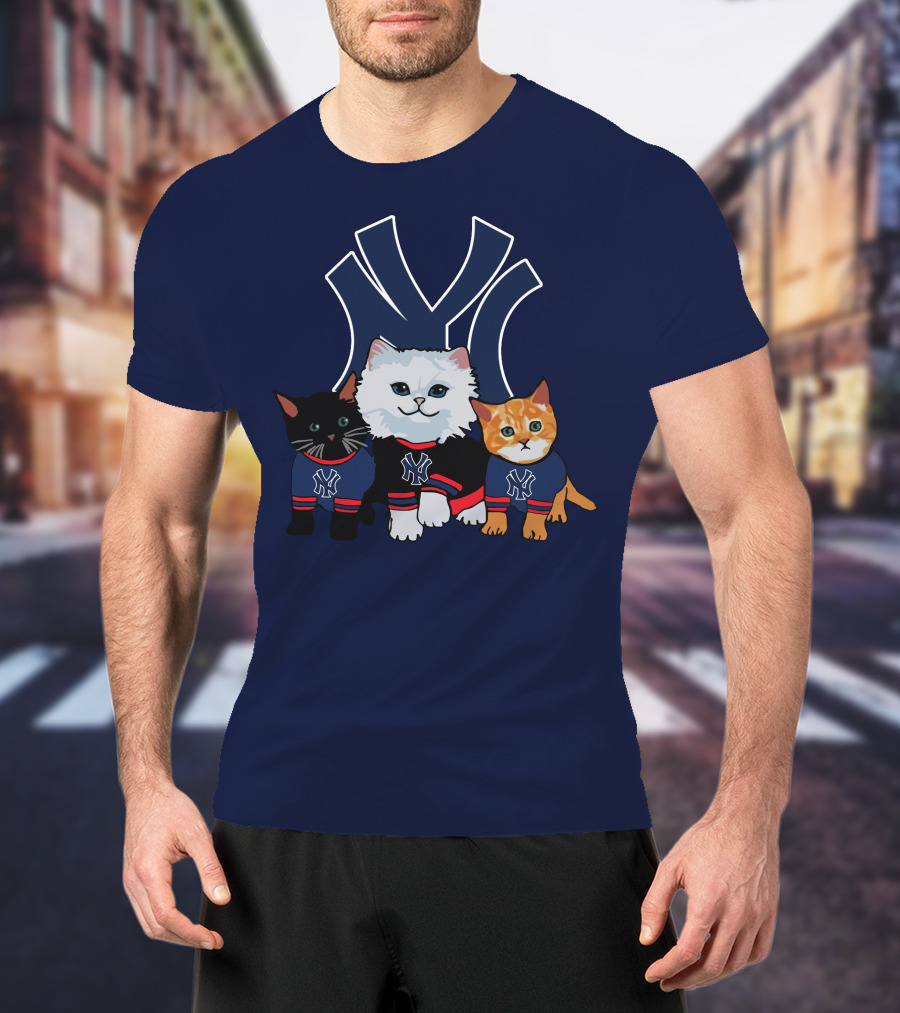 New York Yankees Cats With Team T-Shirt