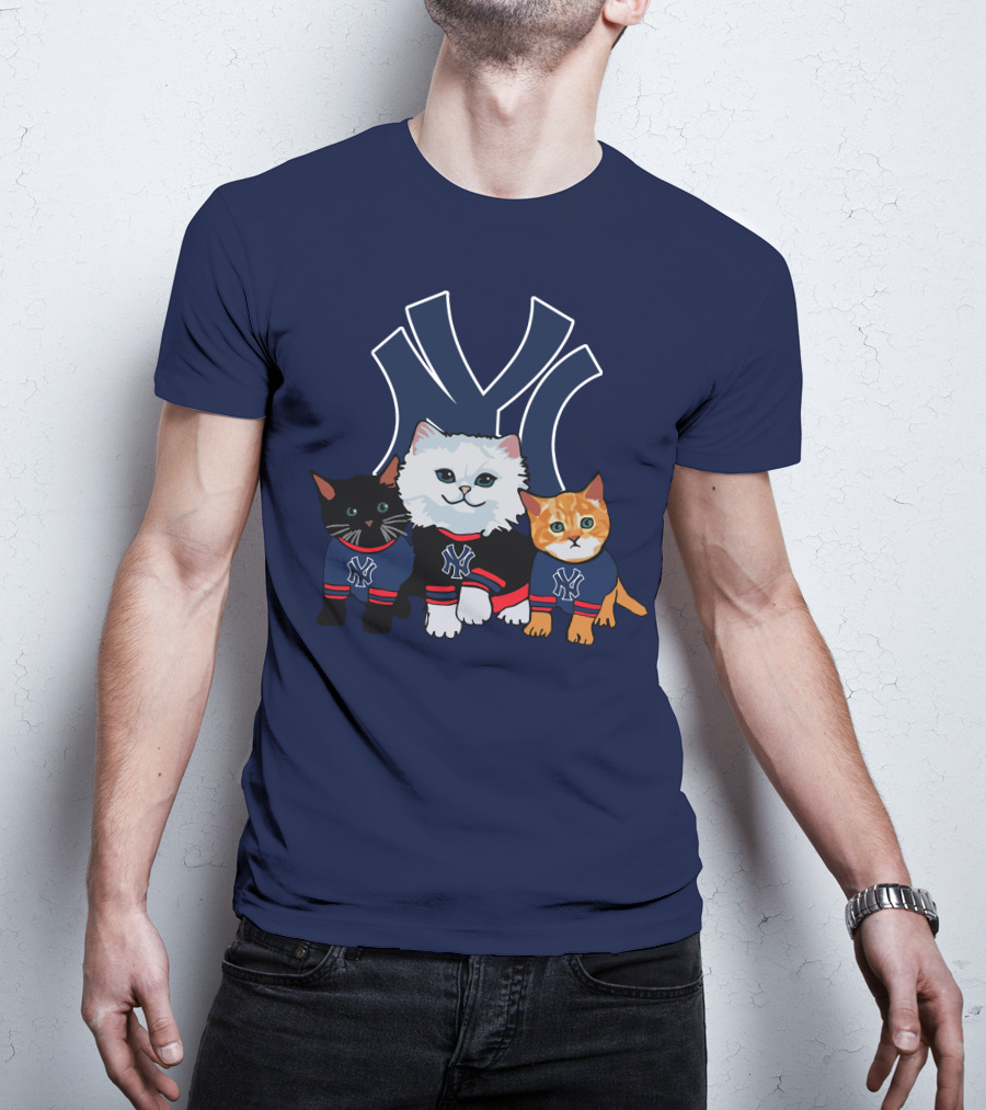 New York Yankees Cats With Team T-Shirt