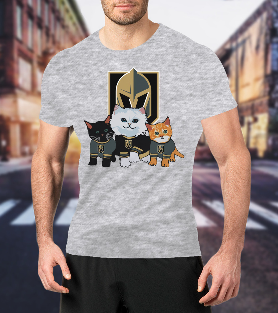 Vegas Golden Knights Cats Team T-Shirt