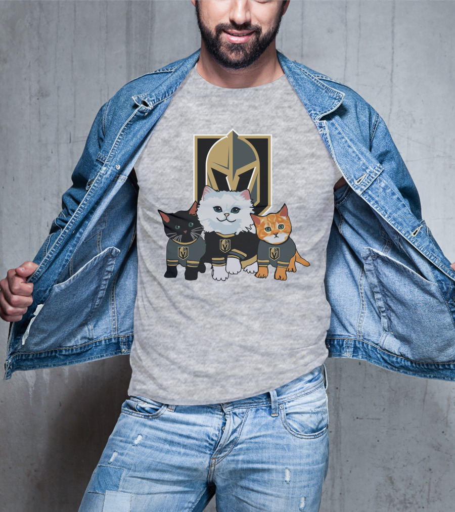 Vegas Golden Knights Cats Team T-Shirt