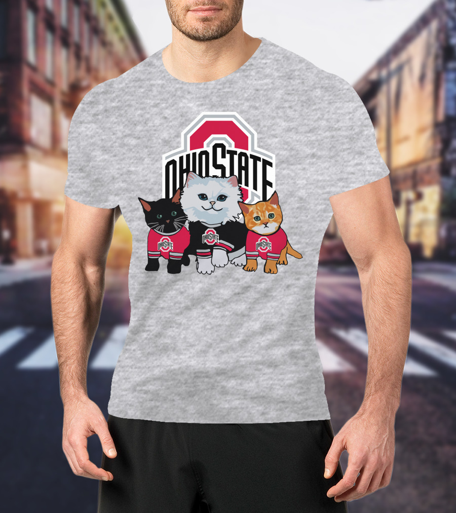 Ohio State Buckeyes Cats In Team Jerseys T-Shirt