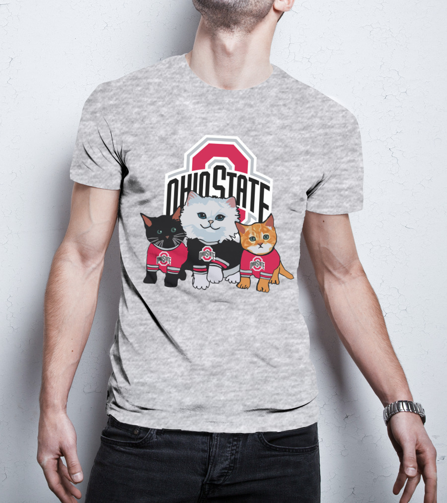 Ohio State Buckeyes Cats In Team Jerseys T-Shirt