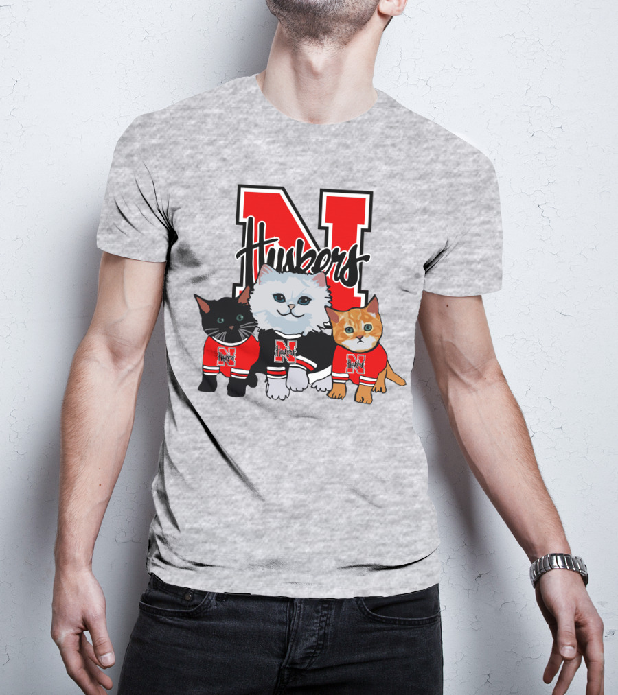 Nebraska Cornhuskers Huskers Cats In Red Jerseys T-Shirt