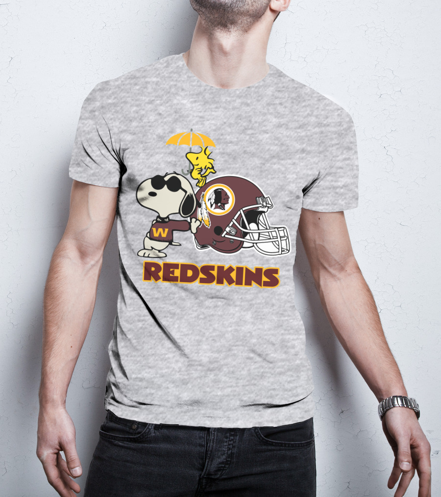 Snoopy Woodstock Redskins Helmet Washington Football Team T-Shirt
