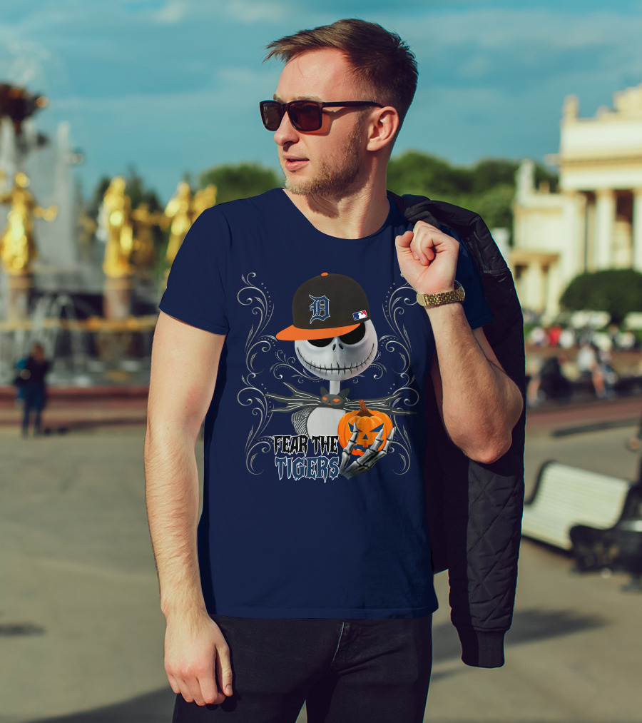 Fear The Tigers Halloween Detroit T-Shirt
