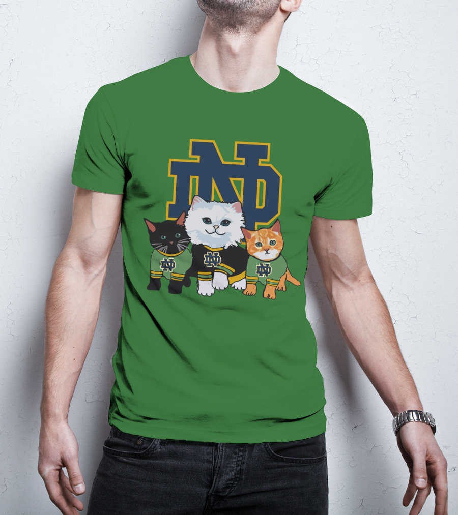 Notre Dame Fighting Irish ND Cute Cats T-Shirt