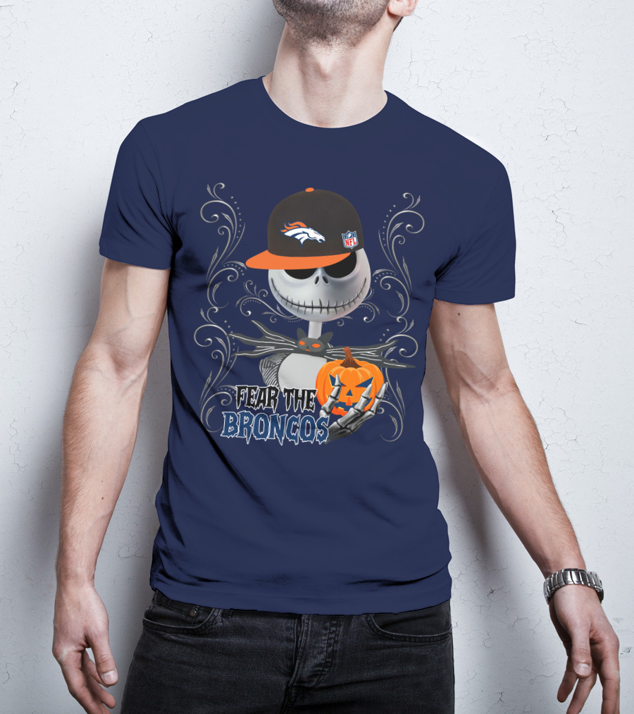 Fear The Denver Broncos Halloween NFL T-Shirt