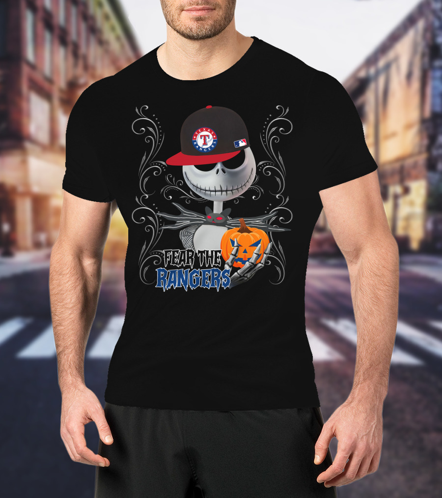 Fear The Texas Rangers Halloween Pumpkin T-Shirt