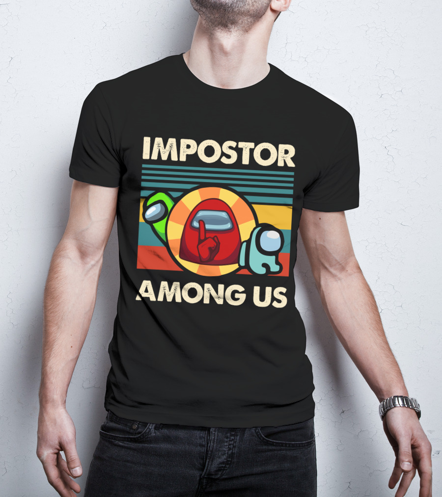 IMPOSTOR AMONG US Retro Crewmates T-Shirt