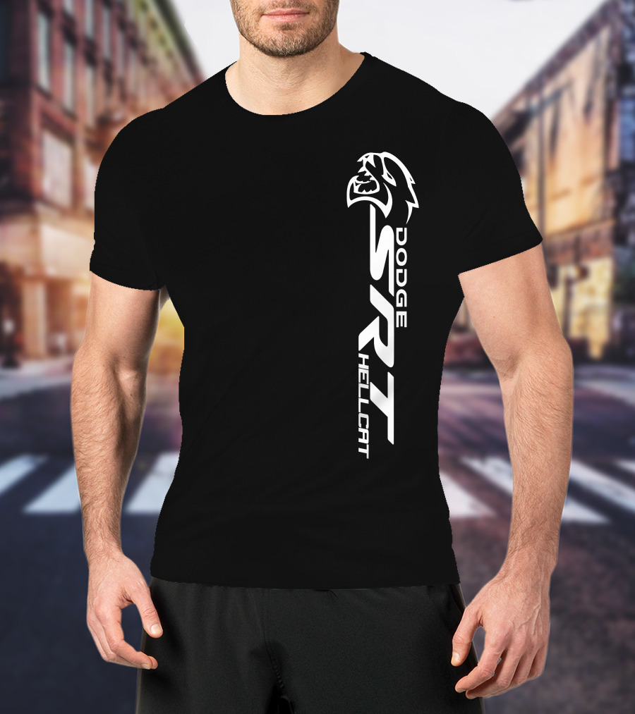 Dodge SRT Hellcat Logo With Cat Head T-Shirt