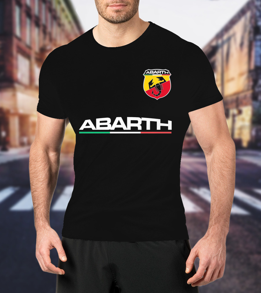 Abarth Scorpion Logo With Italian Flag Trim T-Shirt