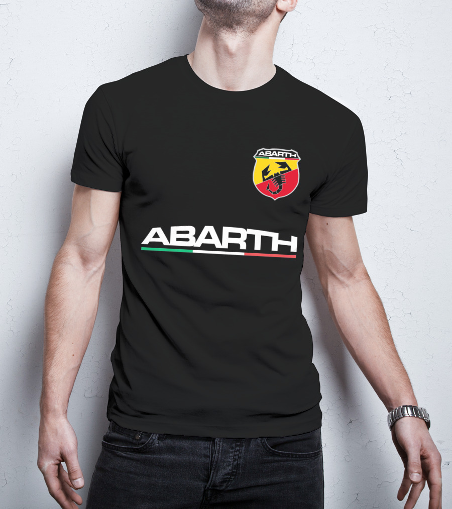 Abarth Scorpion Logo With Italian Flag Trim T-Shirt