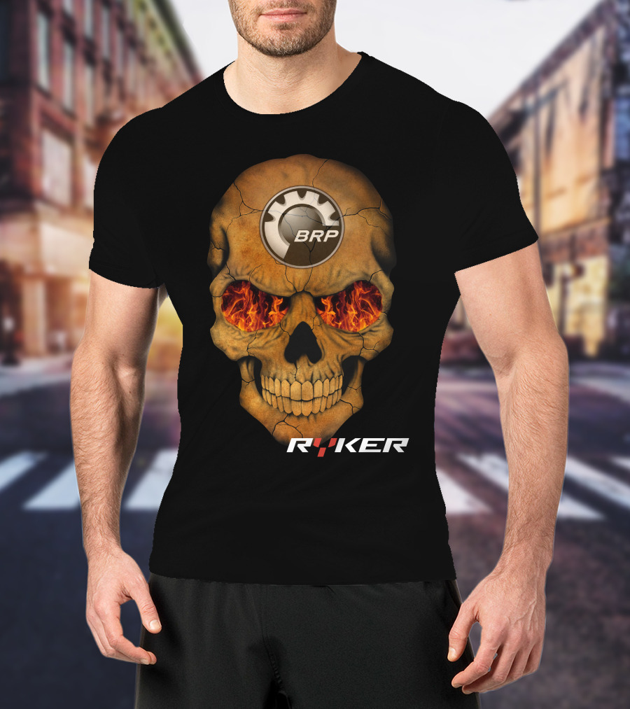 BRP Ryker Skull With Fiery Eyes T-Shirt