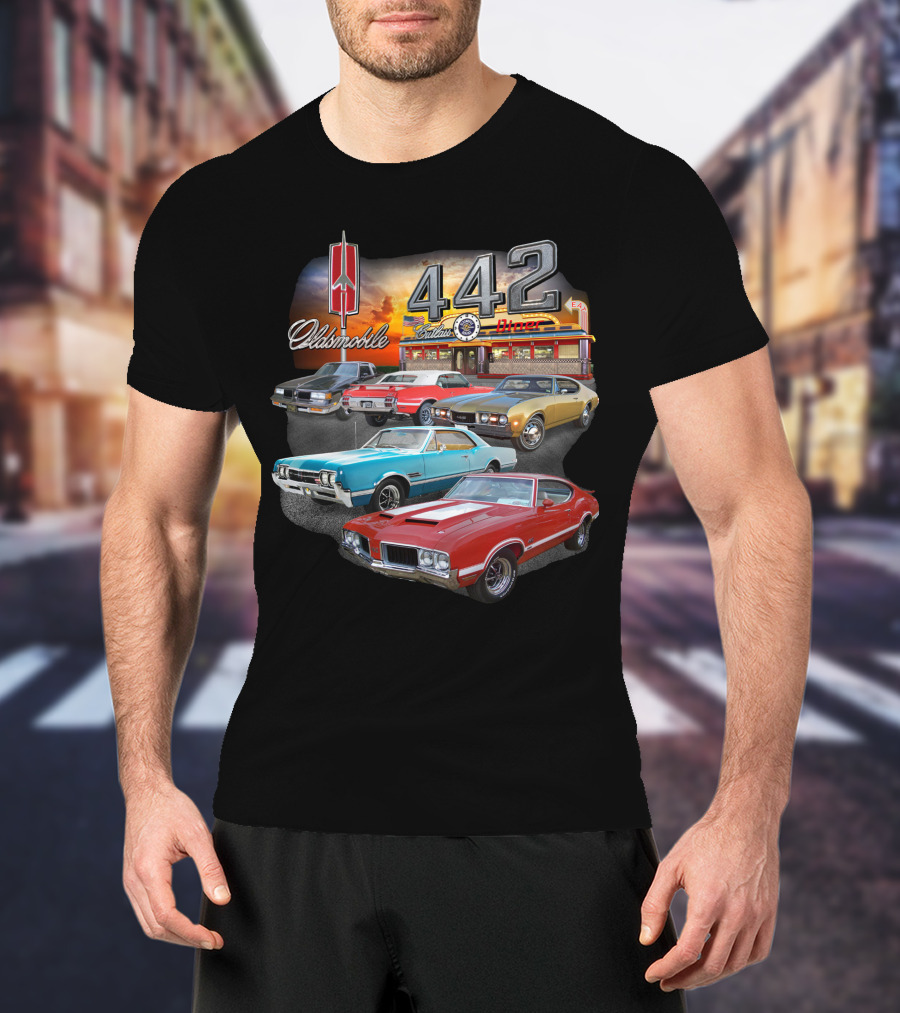 Oldsmobile 442 Classic Cars At The Diner T-Shirt