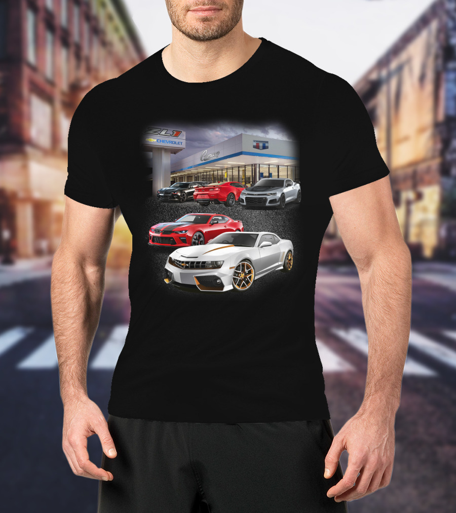 Chevrolet Camaro ZL1 Showroom Display With Multiple Models T-Shirt