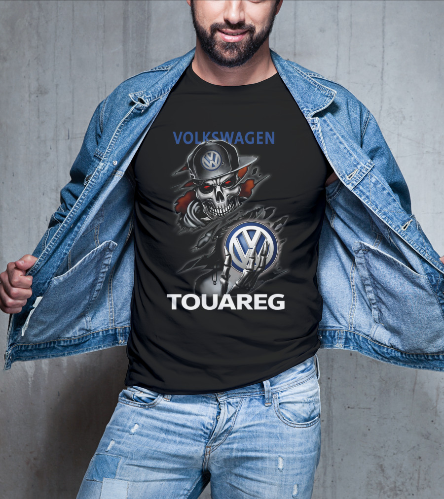 VOLKSWAGEN TOUAREG 05 Skull Logo Art Grim Reaper T-Shirt